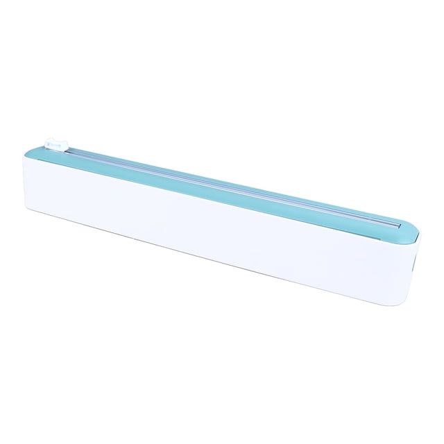 Plastic Wrap Dispenser With Cutter 250' Film Refillable Cling Film Dispenser PP Material Multi Purpose Kitchen Organizer, Size