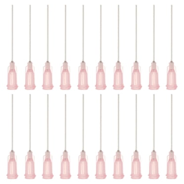 Aiguilles Distributrices 20Ga, 102 Pcs Aiguilles Distributrices Industrielles à Pointe Émoussée 1,5 Po avec Aiguille Luer Lock pour Recharges d'Encres Liquides Colle Adhésive Huile, Rose