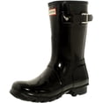 thumbnail image 1 of Hunter Original Short Rubber Rain Boot, Natural Rubber, Sherpa Lining, Non Slip Tread - 9M - Gloss Black, 1 of 3