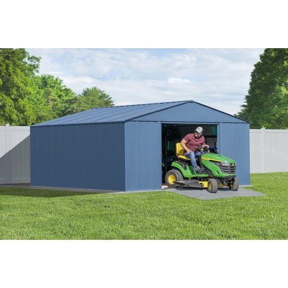 Arrow Classic Metal Shed, 14 x 14, Blue Grey
