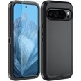 thumbnail image 1 of KOMI for Google Pixel 9/ Pixel 9 Pro Case, with HD Tempered Glass Screen Protector, Heavy Duty Shockproof Drop Protective Rugged Tough Durable Phone Cover Black, 1 of 4