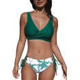 thumbnail image 1 of Women's Bikini Swimsuit Front Cross Lace Up Two Piece Bathing Suit, 1 of 6