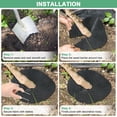 thumbnail image 4 of Uxcell 2-Pack Non-Woven Tree Mulch Ring, 16.5 Inch Tree Protector Mat W 12 Pcs Stakes for Plant Root Protection [Black], 4 of 7