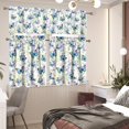 thumbnail image 5 of Butterfly Kitchen Curtains and Valances Set Rod Pocket Window Treatment Kitchen Curtains Tier and Valances 3 Piece Kitchen Cafe Privacy Panel Kitchen Window Curtains Over Sink, 5 of 5