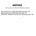 thumbnail image 2 of Transit Auto Front Rear Disc Brake Caliper Rotors Drums Ceramic Pads Shoes Wheel Cylinders and Hardware Kit (11Pc) for Car Honda Civic KC8-101702N, 2 of 11