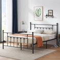 thumbnail image 1 of VECELO Full Size Metal Platform Bed Frame with Headboard and Footboard, Heavy Duty Bed Frame, No Box Spring Required, Black, 1 of 8