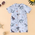 thumbnail image 2 of Gubotare Swimsuit Boys Rashguard Toddler Boys One Piece Rash Guard Swimsuit Infant Swimwear Bathing Suits Sun Suit Short UPF 50+ Sun Protection 0 6 Months (Light Gray,0-6 Months), 2 of 4