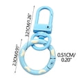 thumbnail image 2 of EGNMCR Tools&Home Improvement Candy-Colored Donut Keychains Spring Hook And Door Knob Combo With Colorful Enamel Coating Candy Colored Donut Buckles, 2 of 5
