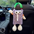thumbnail image 1 of Cute Car Tissue Box Hanging Bag for Backseat - Soft Cotton Cover, Universal Fit for Cars SUVs Trucks - Easy Install, Fun Car Interior Accessory, 1 of 2