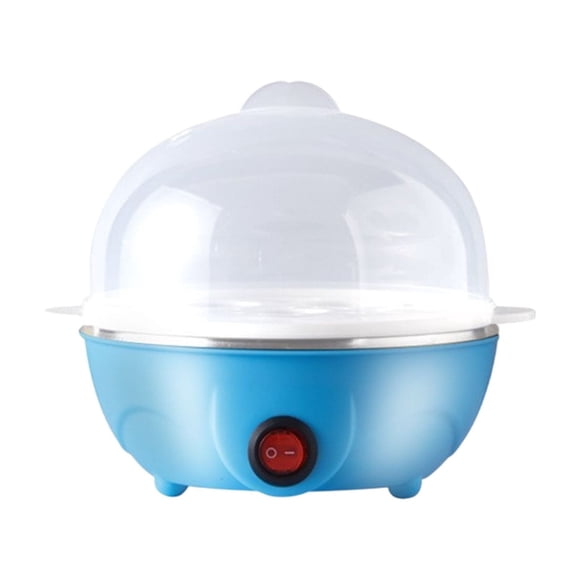 Hard Boiled Egg Cooker Stainless Steel Double-Layer Mini Electric Cooker with 7-Egg Capacity, Automatic Shut-Off, and Extended Handle