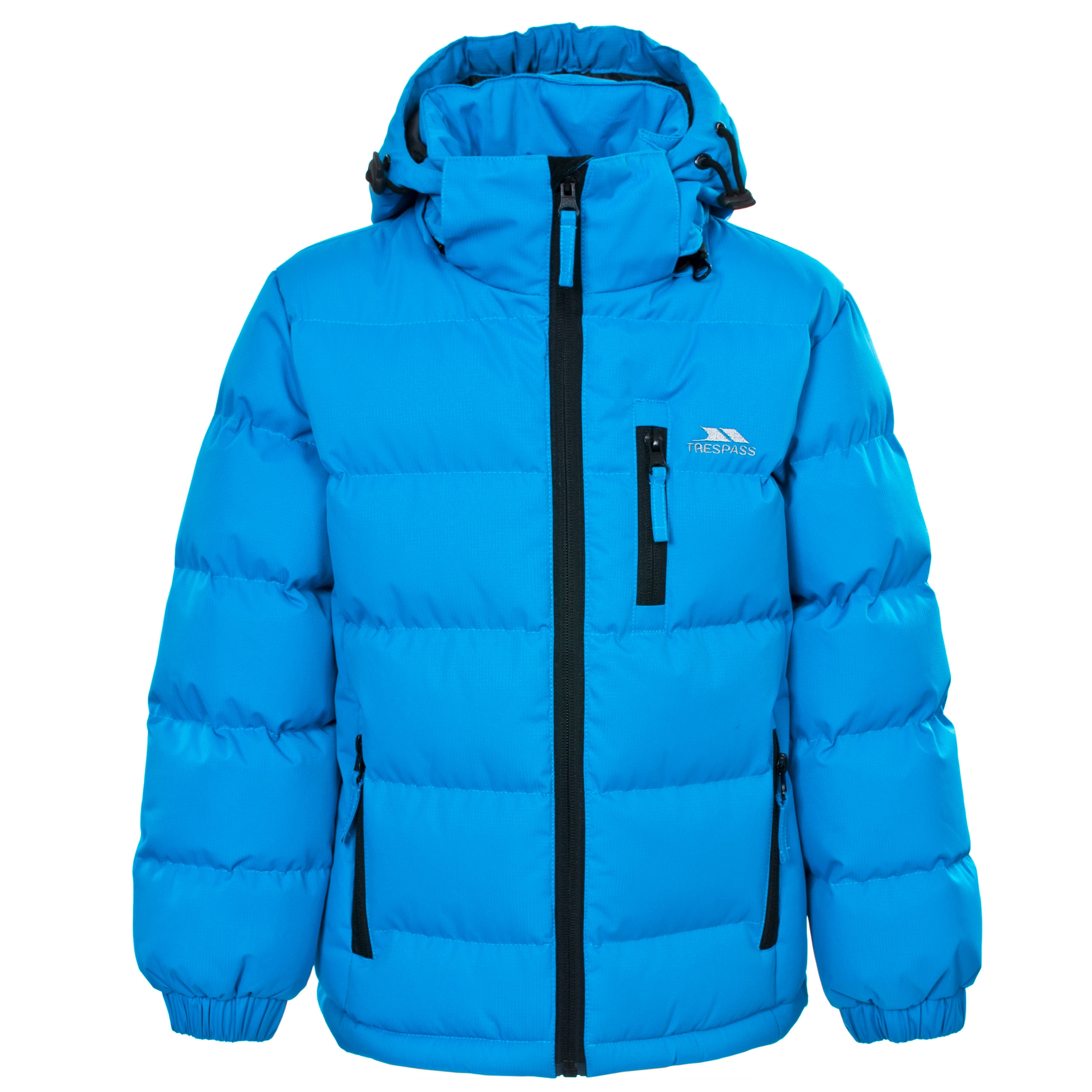 Trespass Boys Padded Jacket Windproof Water Resistant Hooded School Tuff