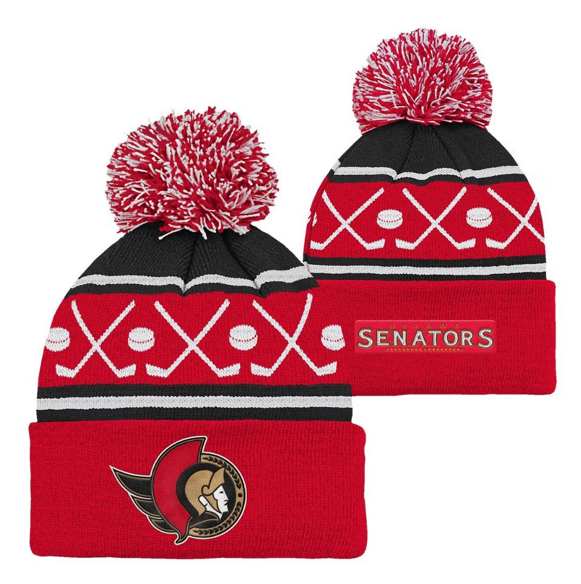 Infant Ottawa Senators NHL Hockey Pom Pom Cuffed Knit Toque
