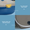 thumbnail image 4 of 4 Compartment Lunch Containers Stackable Lunch Container with Large S-Alad Bowl,4 Compartment Bento Tray, S-Auce Container for Dressings, Built-In Reusable Fork &, 4 of 8