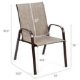 thumbnail image 2 of Costway 2PCS Patio Chairs Dining Chair Deck Yard W/Armrest Gray, 2 of 9
