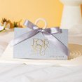 thumbnail image 3 of European Style Wedding Candy Box Packaging Box Paper Box Premium Candy Gift Box with Ribbon and Wooden Ring for Wedding Party, 3 of 3