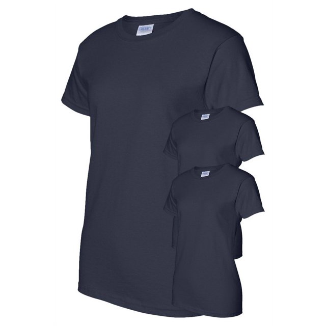 Gildan T-Shirt Sans Coutures Prélavé pour Femmes, Lot de 3