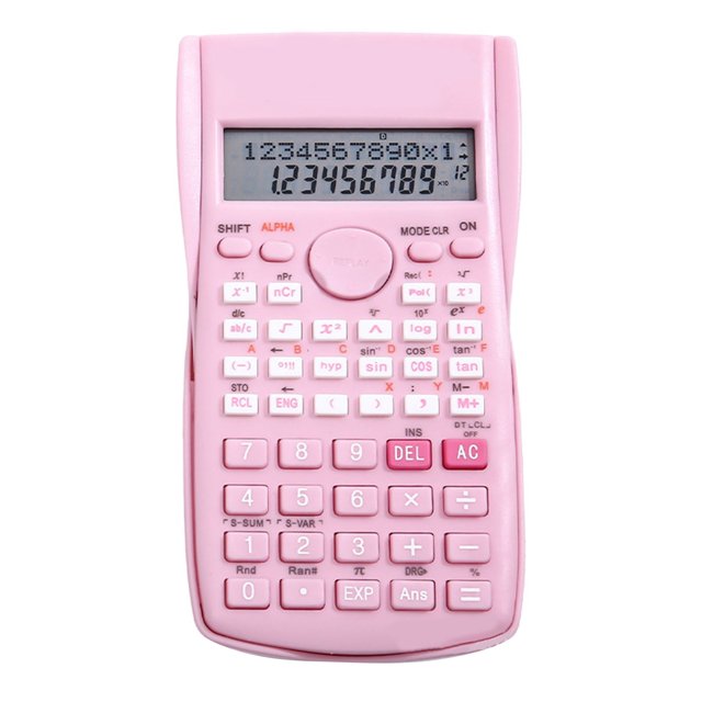 Calculatrice Scientifique 12 Chiffres 240 Fonctions Multifonction Grand Affichage Calculatrice Graphique avec Couvercle Rigide Coulissant, Convient aux Étudiants