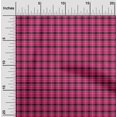 thumbnail image 2 of oneOone Rayon Fuschia Pink Fabric Check Sewing Material Print Fabric By The Yard 56 Inch Wide, 2 of 4