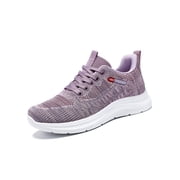 Daeful Women Athletic Shoes Mesh Sneakers Lace Up Running Shoe Walking Lightweight Non-Slip Sport Trainers Purple 6