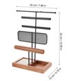 thumbnail image 3 of Jewelry Storage Organizer Stand with Wood Base Jewelry Display Stand Jewelry Holder, 3 of 8