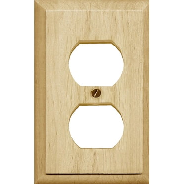 Atron Electro Industries Traditional Unfinished Wood Duplex Wall Plate