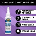 thumbnail image 3 of Aleene's Try Me Size 3-Pack Fabric Tacky pack, Stop-Fraying, Fabric Fusion & Flexible Stretchable Adhesives, 0.66 fl oz Each, Non-Toxic & Washable, 3 of 9