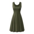 thumbnail image 1 of LUXUR Robe Longue d'Été de Plage pour Femmes, Robe Bohème, Vert Armée S, 1 of 3