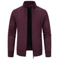 thumbnail image 1 of KIHOUT Winter Warm Coats Gentleman Long Sleeve Capless Solid Color Zipper Fashion Fallow Commuting Coat,Size L-3XL, 1 of 4