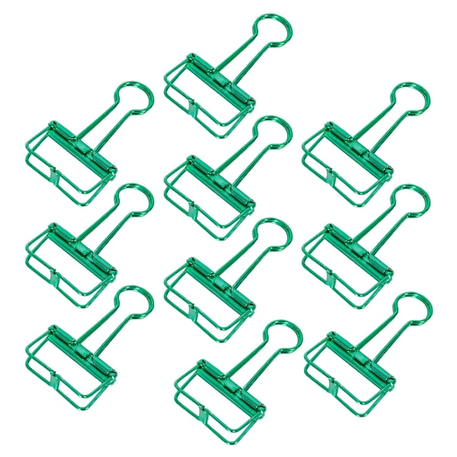 Metal Wire Paper Clamp Binder Clips Colored Multifunction Hollow Out Paper Desktop Office Organizer for Photo File Students School Office Home Supply 10pcs per Box 32mm