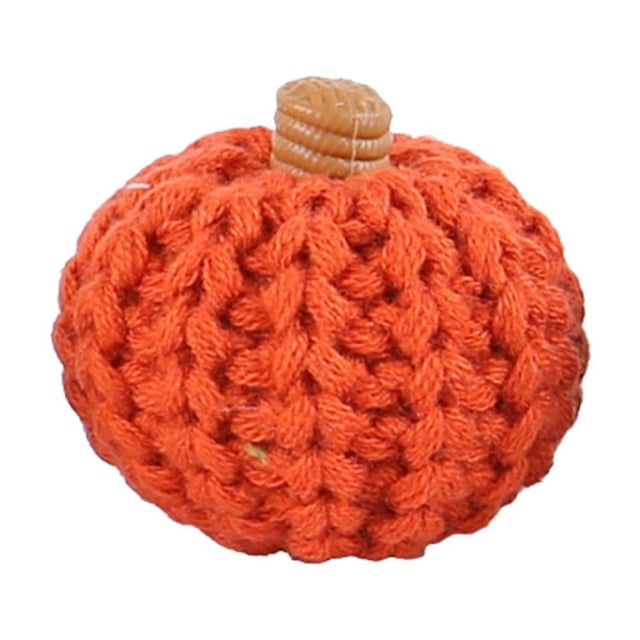Desktop Decor Mini Knit Pumpkins Set Of 5 Autumn Bowl Filler Decorative Pumpkins For Table Orange Tiered Tray Decor Hostess Gift For Thanksgiving Coffee Table Fall