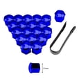 thumbnail image 3 of 20PCS/Set Car Wheel Nut Cap Exterior Decoration Replacement Auto Hub Screw Cover 17-21mm Anti-rust Automobile Nuts Rims Plating Blue 21mm, 3 of 6