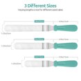 thumbnail image 2 of U-Taste Offset Spatulas Set of 3, 420 Stainless Steel Metal Angled Icing Spatula Spreader Smoother with 6/8/10 inches Length Blade and PP Plastic Handle for Cake Decorating Frosting Baking (Aqua Sky), 2 of 9