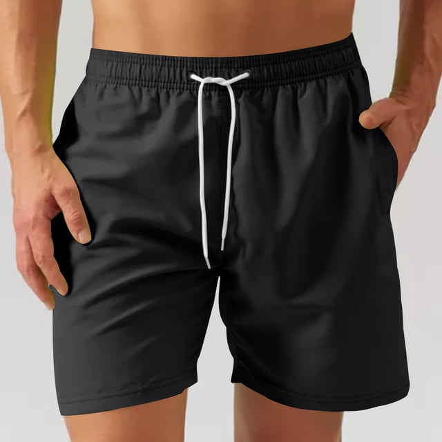 Styesk Mens Shorts Man Casual Sports Speed-Dry Running Mesh Zipper Pocket Drawstring Shorts