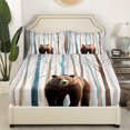 thumbnail image 3 of Erosebridal Wild Bear Bed Sheets Set King Size, Birch Tree Bedding Set, Animal Theme Bedroom Decor, 3 of 6