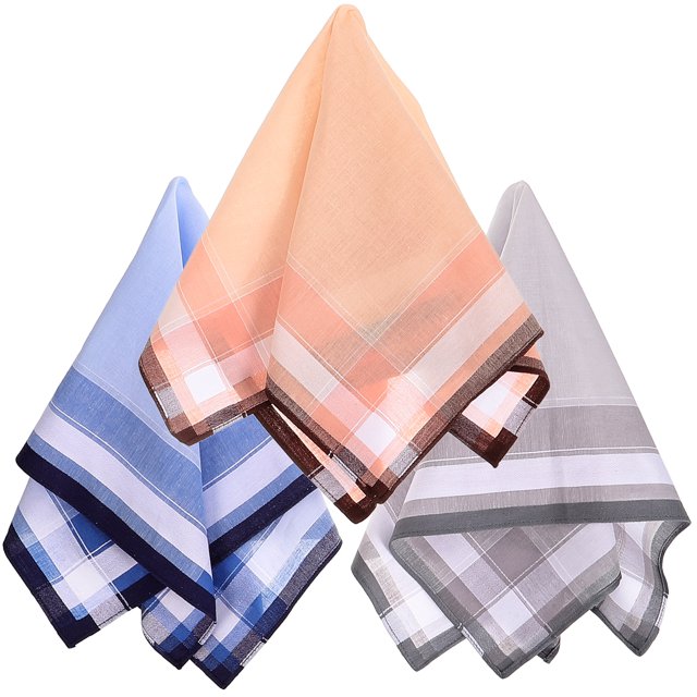 3pcs Pocket Square Tea Party Handkerchief Bridal Shower Gift Retro Men Bandana