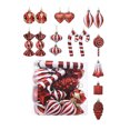 thumbnail image 1 of TopLLC 16 Pcs Christmas Tree Hanging Ornaments Set, Pre-Tied Shatterproof Plastic Assorted Baubles with Rope, Glitter Xmas Tree Decorative Pendants Christmas Decorations for Party Holiday Wedding, 1 of 6