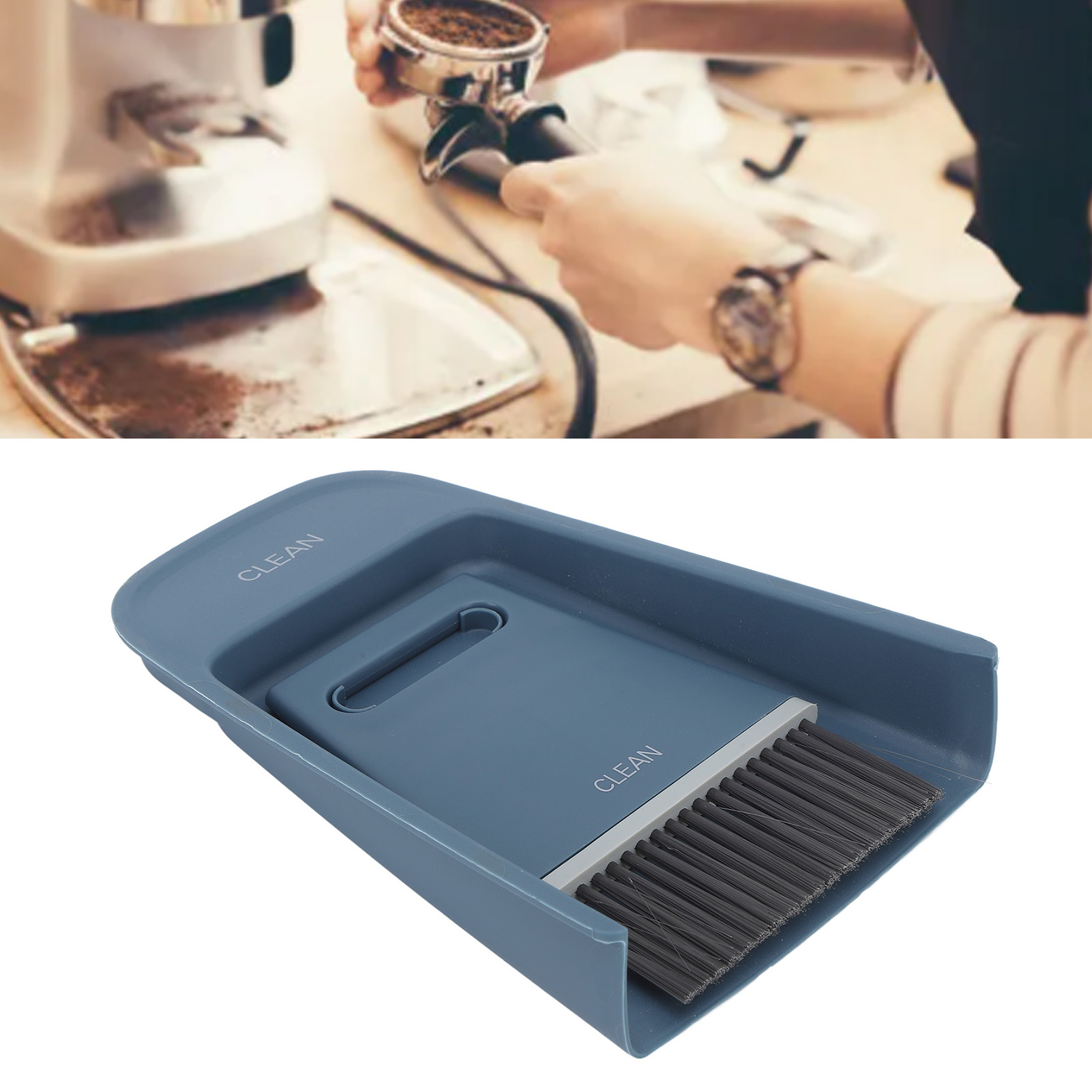Small Dustpan And Brush Set, Hand Broom And Dustpan Set Mini Dust Pan With 2 Brush For Table Countertop Key Board Kitchen Cleaning, 7.7 X 5.2in