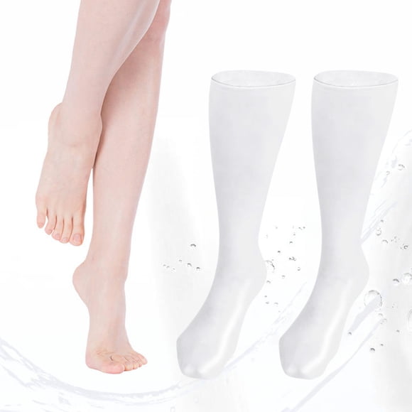 Herunwer Moisturising Socks Anti Slip Elastic Silicone Socks for Women Comfortable Overnight Gel Socks Reusable Foot Moisturiser Socks for Repairing Dry Feet, Cracked Heel