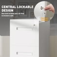 thumbnail image 4 of Vinsetto File Cabinet with Adjustable Partition Filing Cabinet, White, 4 of 10