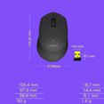thumbnail image 2 of Logitech M330 Wireless Mouse Silent Mouse with 2.4GHz USB 1000DPI Optical Mouse for Office Home Color:blue, 2 of 8