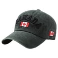 thumbnail image 2 of LILELIS Canada Baseball Cap Canada Day Embroidered Maple Leaf Flag Adjustable Hat Army Green One Size, 2 of 8