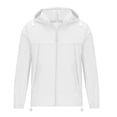 thumbnail image 4 of RXIRUCGD Ensemble de Protection Solaire pour Homme Veste Décontractée à Manches Longues avec Capuchon, Blanc, Taille : M, 4 of 6