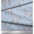 thumbnail image 3 of Soimoi Tissu Poly Georgette Tissu à Imprimé Bloc Cheval au Mètre 42 Pouces de Large, 3 of 3