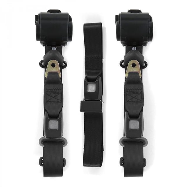 Jeep Comanche 1985-1992 Standard Ensemble de Ceinture de Banc Rétractable Noire à 3 Points - 3 Ceintures
