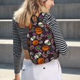 thumbnail image 5 of Vsdgher Halloween With Skull Print Canvas Backpack Travel Rucksack Unisex Knapsack 15.7/17.7Inch Laptop Backpack for Work,College-Small, 5 of 5