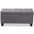 thumbnail image 4 of Bowery Hill Banc Ottoman Rembourré avec Rangement, Gris, 4 of 11