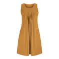 thumbnail image 4 of Timegard Nuisette pour Femmes Chemises de Nuit Sans Manches Vêtements de Nuit Plissée Col Rond Robe de Nuit avec Poches, 4 of 7