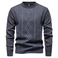 thumbnail image 1 of LIaqionyy Chandail pour Hommes Grande Taille Col Rond Tricot Manches Longues Hauts Chauds Automne Hiver Chandails, 1 of 4