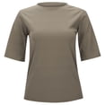 thumbnail image 3 of T-Shirt Court Basique Décontracté pour Femme à Col Rond, Manches Courtes, Coupe Ajustée, Haut pour Usage Quotidien avec Jeans, Pantalons, Jupes, 3 of 3