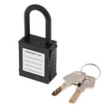 thumbnail image 2 of PL38-KD 38 mm PVC Curved Safety PVC Safety Padlock Lockout Padlock Black, 2 of 8